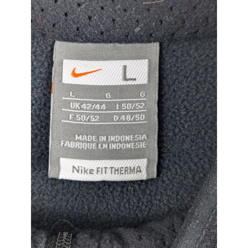 Nike Fit Therma 1/4 Zip Fleece Pullover‎ Sweatshirt Mens Large Black Long Sleeve